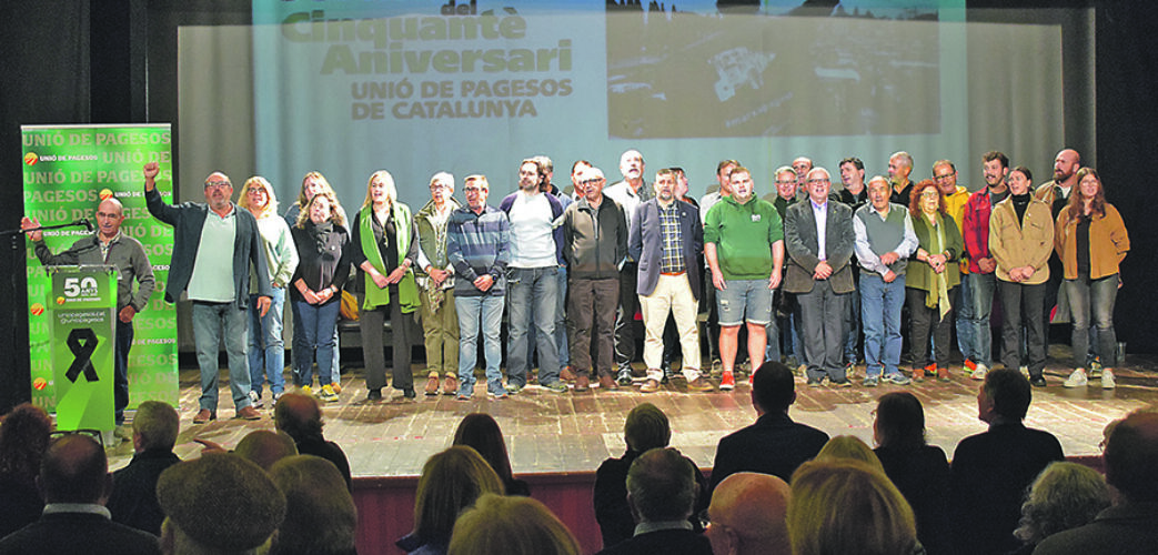 Acte central de celebració dels 50 anys d'Unió de Pagesos, al Casal de l'Espluga de Francolí, el 3 de novembre del 2024